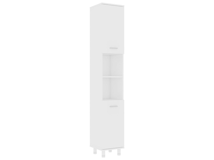 vidaXL Szafka łazienkowa, biała, 30x30x179 cm, płyta wiórowa Szafki Stojące Płyta stolarska Kolor Biały Płyta MDF Szerokość 30 cm Głębokość 30 cm Rodzaj frontu Drzwiczki