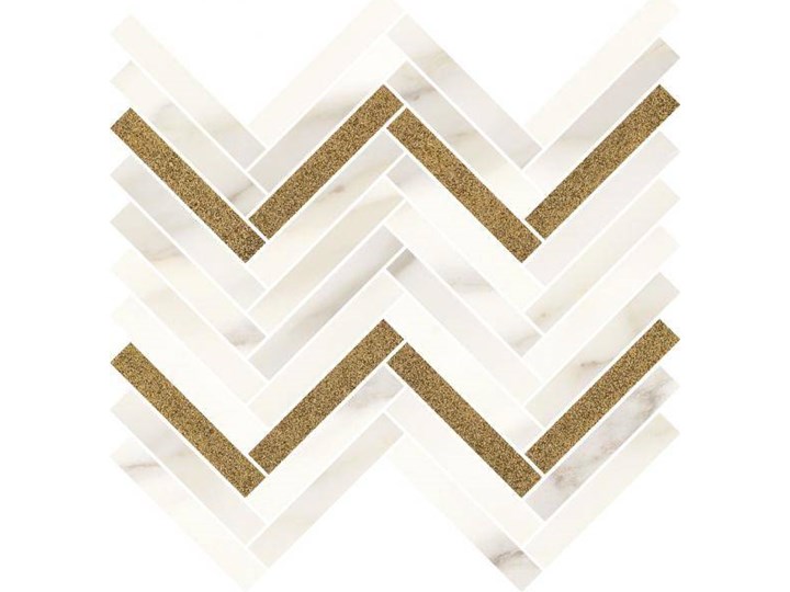 PARADYŻ CALACATTA SPARKLE GOLD MOZAIKA CIĘTA MAT 28,1X30,1 Kategoria Płytki