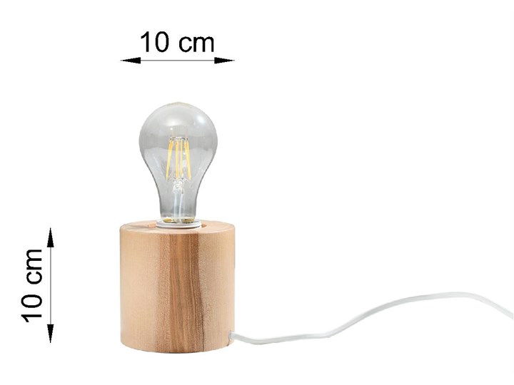 Skandynawska lampka biurkowa z drewna - EX585-Salgadi Lampa dekoracyjna Wysokość 10 cm Kategoria Lampy stołowe