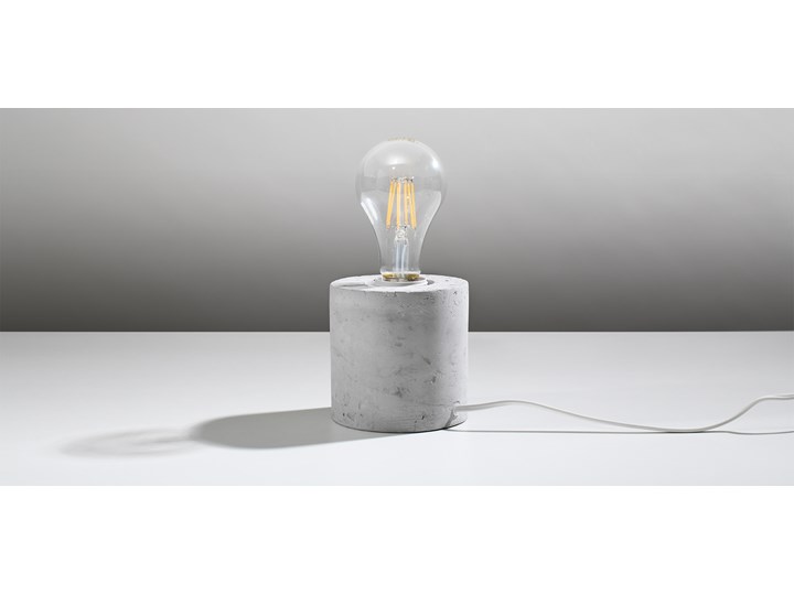 Betonowa lampka biurkowa w stylu loftowym - EX586-Salgadi Wysokość 10 cm Lampa dekoracyjna Kolor Szary