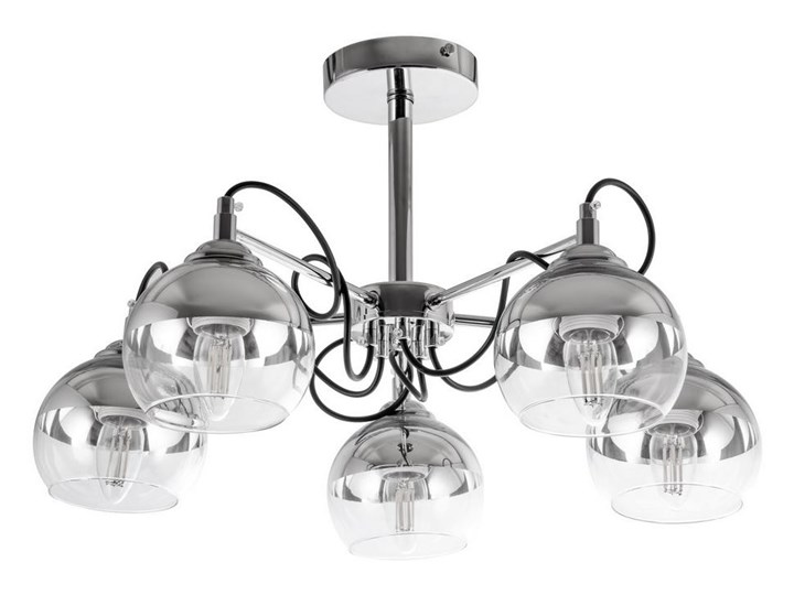 Żyrandol 5xE27/60W/230V Metal Szkło Kategoria Lampy wiszące Kolor Srebrny