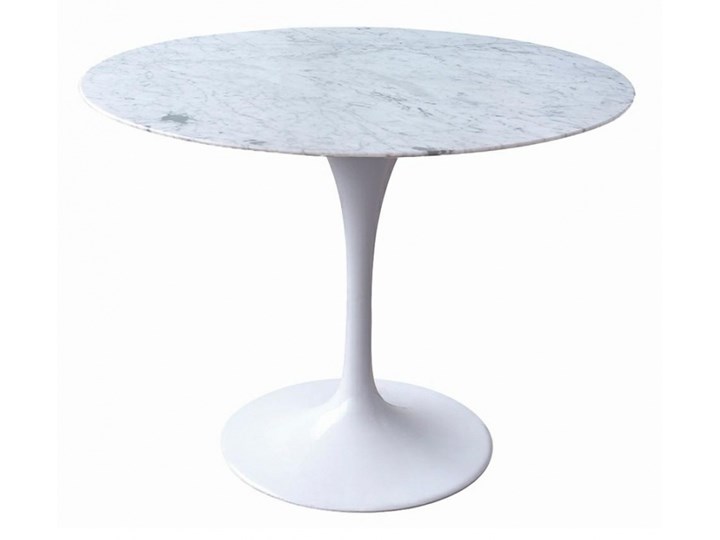 Stół TULIP MARBLE 100 CARARRA biały - blat okrągły marmurowy, metal kod: GT-09M.FI100