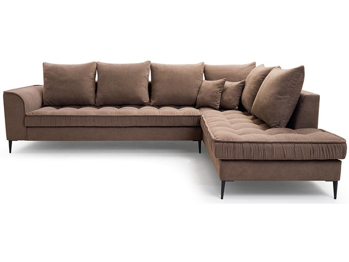 Meblobranie Duży narożnik brązowy Lena 306x227x80 cm Prawostronne Lewostronne Szerokość 306 cm Głębokość 227 cm Funkcje Z poduszkami
