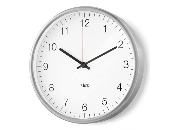 Zegar ścienny 24 cm Zack Palla biały kod: ZACK-60025 Metal Okrągły Styl Nowoczesny