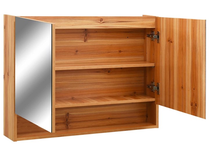 vidaXL Szafka łazienkowa z lustrem i LED, kolor dębowy 80x15x60 cm MDF Głębokość 39 cm Szafki Wiszące Drewno Głębokość 15 cm Szerokość 77 cm Szerokość 80 cm Płyta MDF Szkło Wysokość 77 cm Rodzaj frontu Drzwiczki