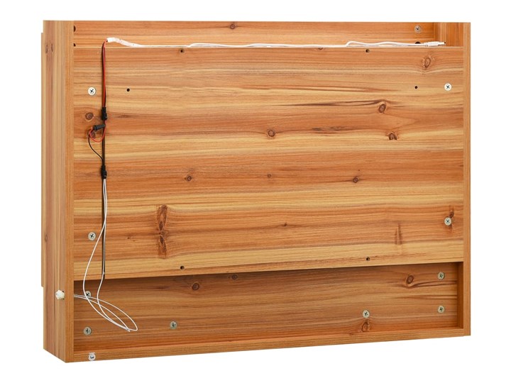vidaXL Szafka łazienkowa z lustrem i LED, kolor dębowy 80x15x60 cm MDF Głębokość 15 cm Wysokość 77 cm Wiszące Szerokość 77 cm Drewno Szerokość 80 cm Płyta MDF Szafki Szkło Głębokość 39 cm Kategoria Szafki stojące