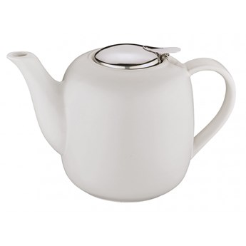 dzbanek do herbaty, z zaparzaczem, ceramika/stal nierdzewna, 1,5 l, biały kod: KU-1046002200