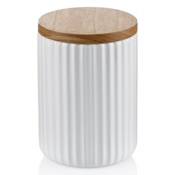 pojemnik kuchenny, ceramika/drewno kauczukowca, 0,75 l, śred. 10 x 14 cm kod: KE-12480