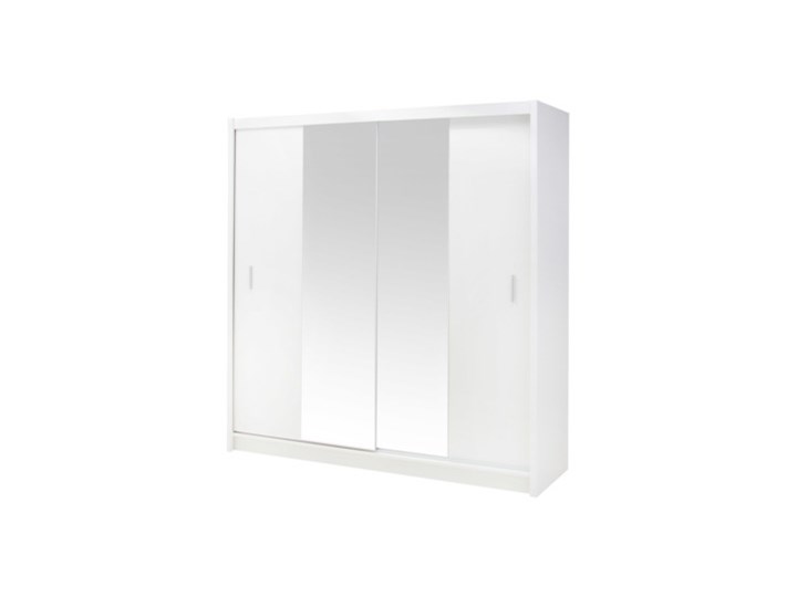 Salony Agata Szafa GRAZ II BIAŁY_KREMOWY Metal Szerokość 50 cm Płyta laminowana Wysokość 197 cm Wysokość 197,5 cm Styl Nowoczesny Rodzaj drzwi Przesuwne