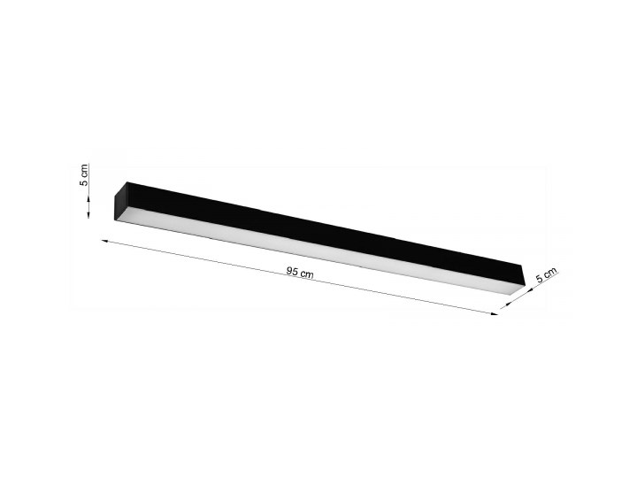 Czarny kinkiet LED nad lustro 3000 K - EX631-Pini Styl Nowoczesny