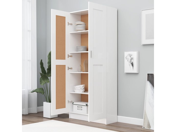 vidaXL Szafa na książki, biała, 82,5x30,5x185,5 cm, płyta wiórowa