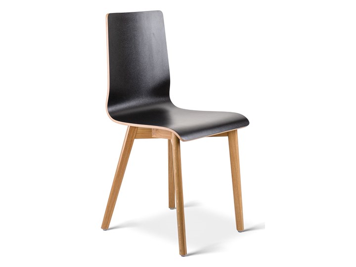 LUKA W krzesło laminowane czarne, dębowa rama Szerokość 40 cm Głębokość 40 cm Wysokość 87 cm Płyta MDF Głębokość 41 cm Drewno Wysokość 48 cm Pomieszczenie Jadalnia Kolor Czarny