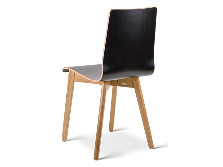 LUKA W krzesło laminowane czarne, dębowa rama Głębokość 41 cm Głębokość 40 cm Wysokość 87 cm Płyta MDF Wysokość 48 cm Szerokość 40 cm Drewno Kolor Czarny