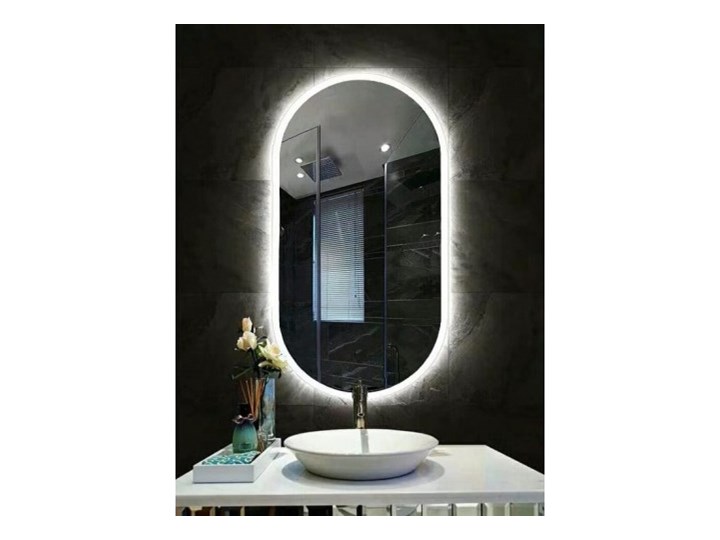 Lustro ROMI LED piaskowane, Dostępne wymiary: 40x80