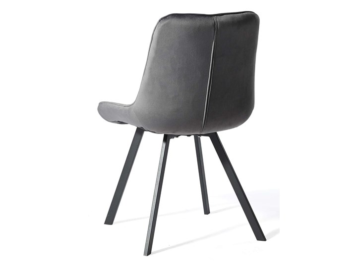 Krzesło szare DC-6030 welur #21 czarne nogi Tkanina Metal Wysokość 85 cm Szerokość 53 cm Głębokość 56 cm Typ Tapicerowane