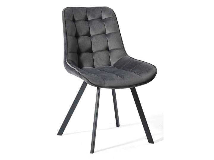 Krzesło szare DC-6030 welur #21 czarne nogi Metal Tkanina Szerokość 53 cm Głębokość 56 cm Wysokość 85 cm Kategoria Krzesła kuchenne