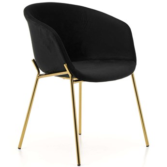 Krzesło Glamour czarne ZL-1486 welur