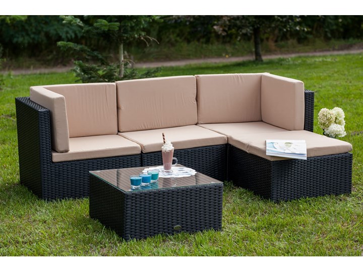 Meble z technorattanu TINTO Zestawy modułowe Zestawy kawowe Zawartość zestawu Sofa Zestawy wypoczynkowe Kategoria Zestawy mebli ogrodowych