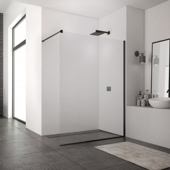 Sanswiss Easy ścianka wolnostojąca Walk-in 100 cm czarny mat STR4P1000607