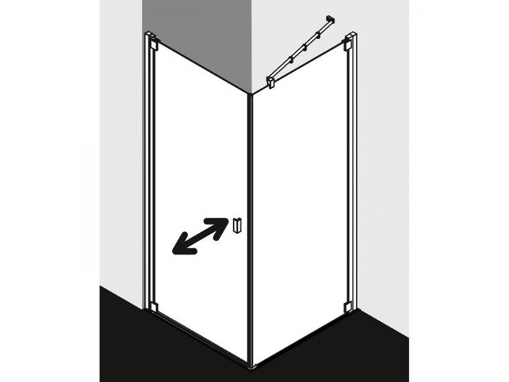 Kermi Raya kabina prysznicowa prostokątna 100x80 cm lewa RA1KL10020VPK+RATOR08020VPK Przyścienna Rodzaj drzwi Uchylne