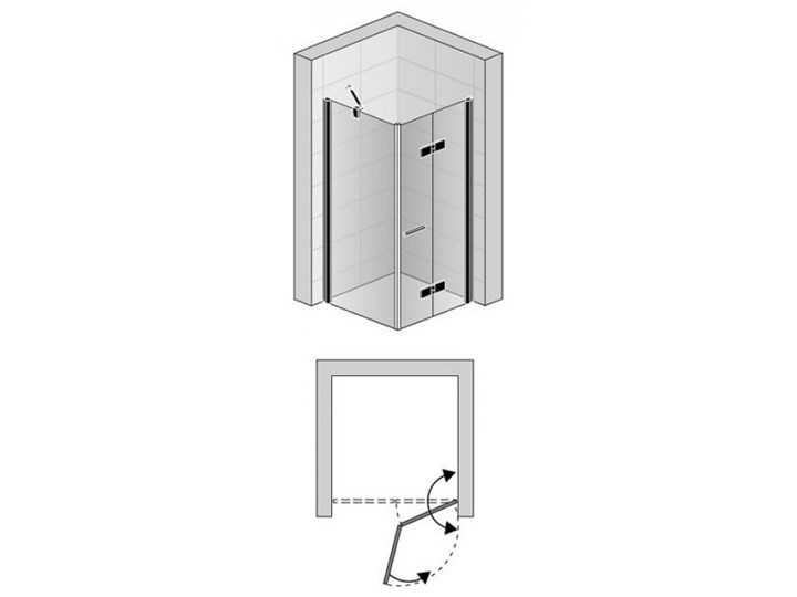Sanswiss Solino kabina prysznicowa kwadratowa 80 cm prawa SOLF1D0805007+SOLT108005007 Prostokątna Przyścienna Kategoria Kabiny prysznicowe Narożna Rodzaj drzwi Uchylne