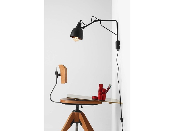 Metalowy kinkiet Spider Short z wtyczką do gniazdka Biały Żyrandol Stal Lampa pająk Lampa LED Kolor Czarny