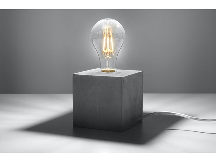 Industrialna lampka biurkowa z betonu - EX588-Abes Lampa dekoracyjna Styl Industrialny Wysokość 10 cm Styl Nowoczesny