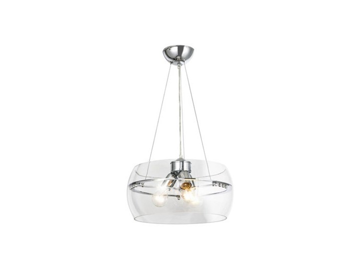 Salony Agata Lampa wisząca MERANO RLD931031-3 Chrom Metal Lampa z kloszem Szkło Kategoria Lampy wiszące