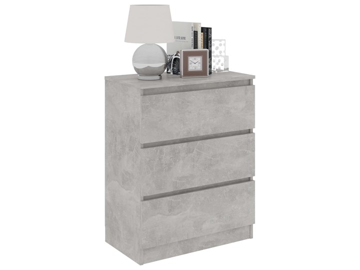 vidaXL Szafka, szarość betonu, 60x35x76 cm, materiał drewnopochodny Z szufladami Szerokość 60 cm Płyta MDF Głębokość 35 cm Pomieszczenie Pokój nastolatka