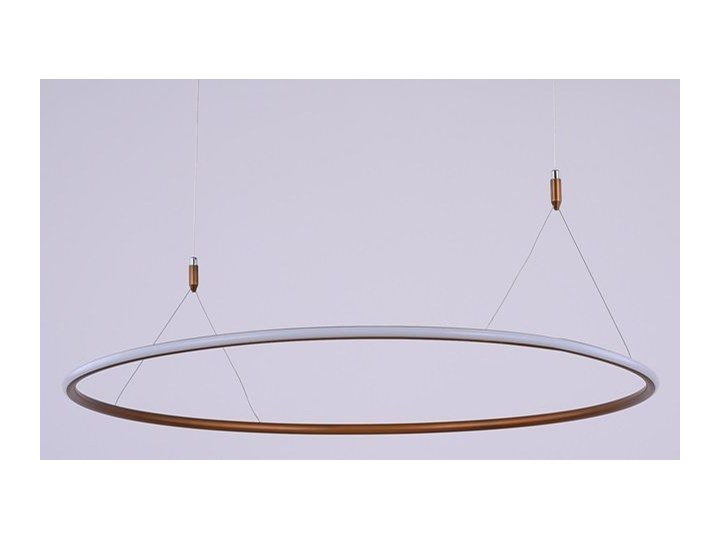 MCODO :: Nowoczesna lampa sufitowa led Milano w kolorze miedzianym o mocy 40W 4000K Metal Tworzywo sztuczne Pomieszczenie Jadalnia