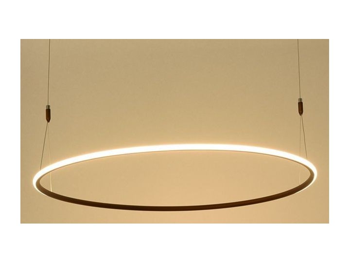 MCODO :: Nowoczesna lampa sufitowa led Milano w kolorze miedzianym o mocy 40W 4000K Metal Pomieszczenie Jadalnia Tworzywo sztuczne Kategoria Lampy wiszące
