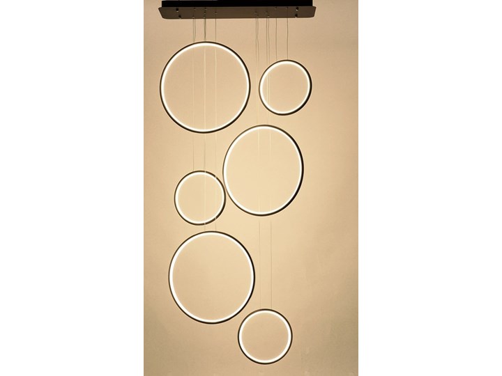 MCODO :: Designerska lampa led LEDVISION H czarna 130W z ciepłą barwą 3000K Styl Nowoczesny Lampa z kloszem Tworzywo sztuczne Kolor Czarny