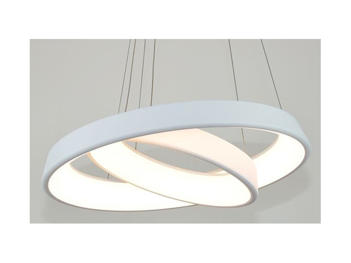 MCODO :: Ultranowoczesna lampa led Orbit rp2 barwa ciepła 3000K Tworzywo sztuczne Lampa inspirowana Metal Kolor Biały