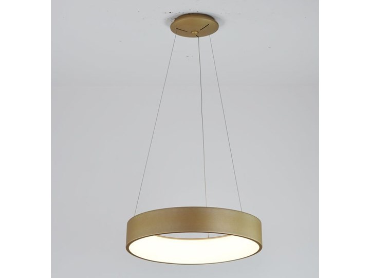 MCODO :: Nowoczesna złota lampa led COSMO RP 36W 60cm z barwą ciepłą 3000K Tworzywo sztuczne Lampa z kloszem Kategoria Lampy wiszące