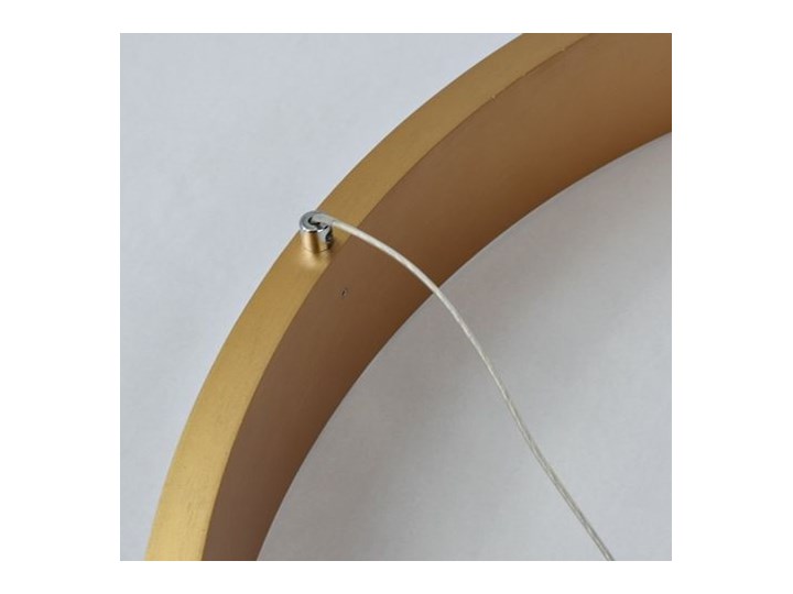 MCODO :: Nowoczesna lampa led Saturn 48W w kolorze złotym 80cm barwa ciepła 2700K Metal Tworzywo sztuczne Ilość źródeł światła 1 źródło