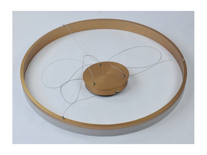 MCODO :: Nowoczesna lampa led Saturn 48W w kolorze złotym 80cm barwa ciepła 2700K Tworzywo sztuczne Metal Pomieszczenie Salon