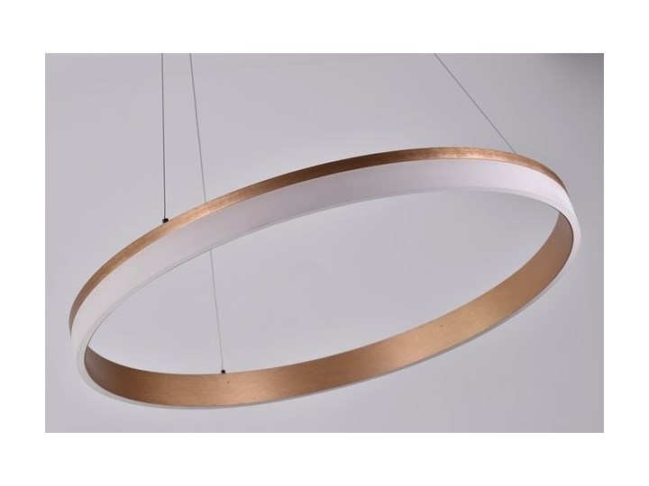 MCODO :: Nowoczesna lampa led Saturn 48W w kolorze złotym 80cm barwa ciepła 2700K Tworzywo sztuczne Metal Ilość źródeł światła 1 źródło