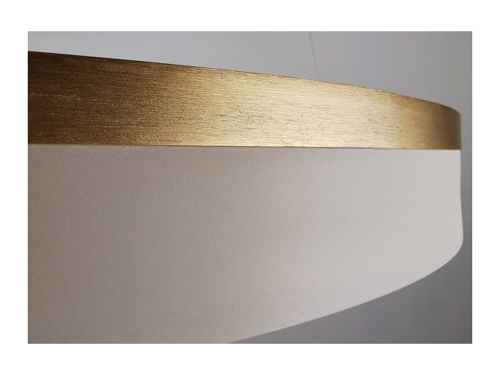 MCODO :: Nowoczesna lampa led Saturn 48W w kolorze złotym 80cm barwa ciepła 2700K Tworzywo sztuczne Metal Kategoria Lampy wiszące