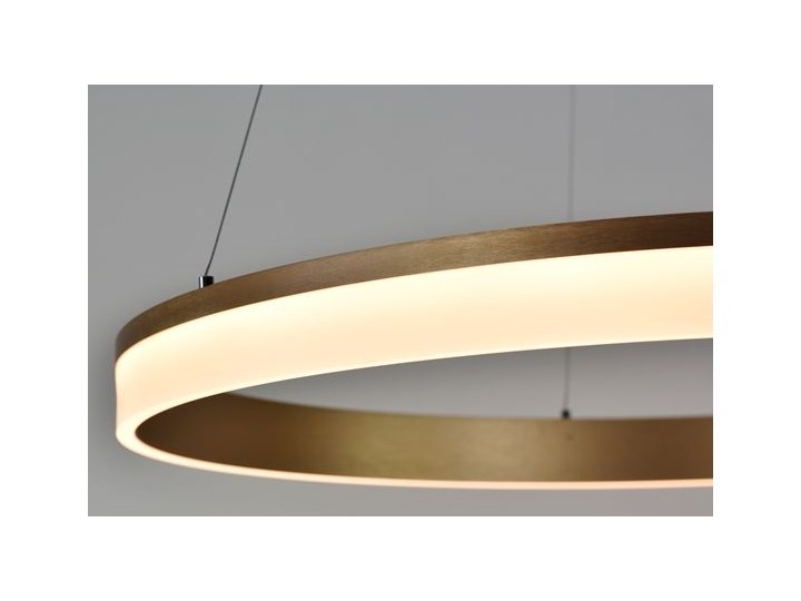 MCODO :: Nowoczesna lampa led Saturn 48W w kolorze złotym 80cm barwa ciepła 2700K Tworzywo sztuczne Metal Styl Nowoczesny