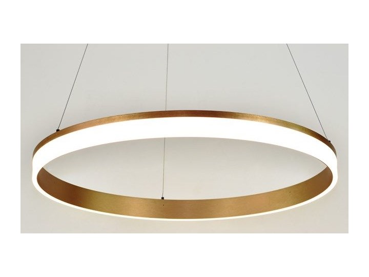 MCODO :: Nowoczesna lampa led Saturn 48W w kolorze złotym 80cm barwa ciepła 2700K Metal Tworzywo sztuczne Styl Nowoczesny