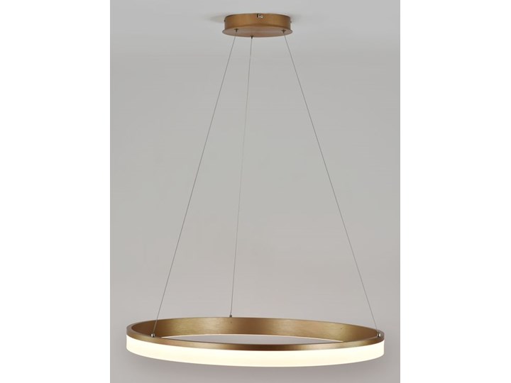 MCODO :: Nowoczesna lampa led Saturn 48W w kolorze złotym 80cm barwa ciepła 2700K Metal Tworzywo sztuczne Ilość źródeł światła 1 źródło