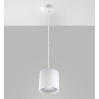SOLLUX Okrągła lampa wisząca Orbis Biały walec LED! Oprawa Sufitowa Minimalistyczne oświetlenie