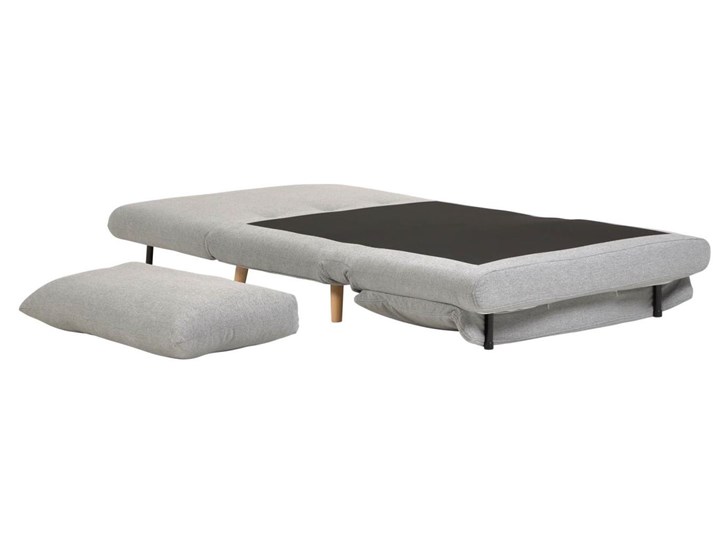 Sofa rozkładana Khina 104 cm jasnoszara Amerykanka Funkcje Z funkcją spania Nóżki Na nóżkach