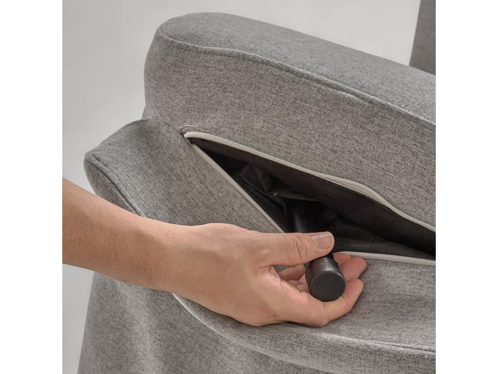 Sofa rozkładana Khina 104 cm jasnoszara Funkcje Z funkcją spania Amerykanka Styl Skandynawski
