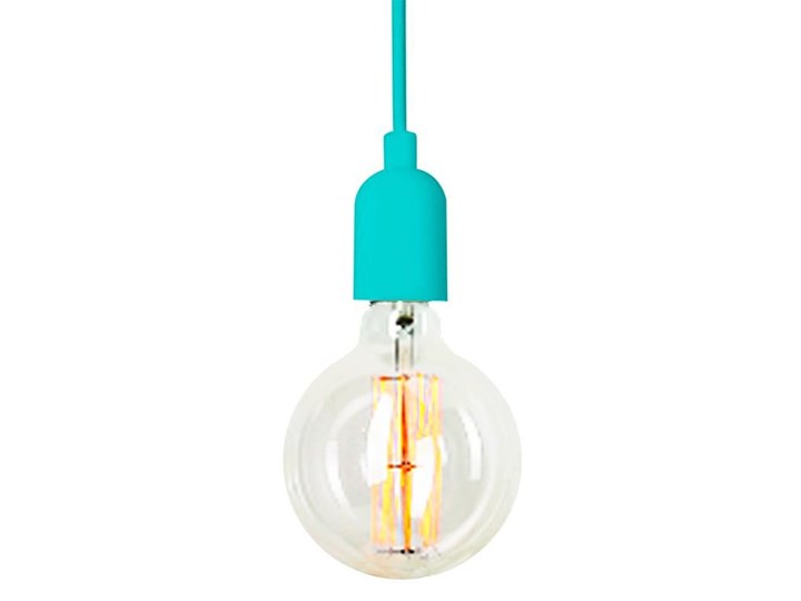 Dziecięca lampa wisząca E445-Silikar - turkusowy Tworzywo sztuczne Żarówka na kablu Styl Nowoczesny