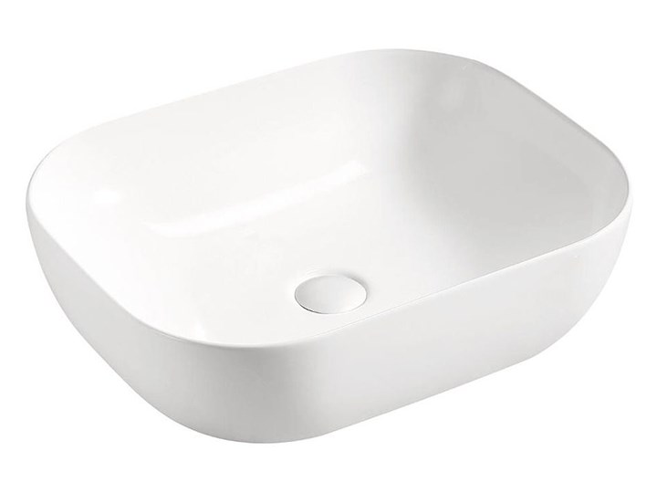 Umywalka nablatowa ceramiczna Pavona - Biała Owalne Nablatowe Kolor Biały Ceramika Kategoria Umywalki