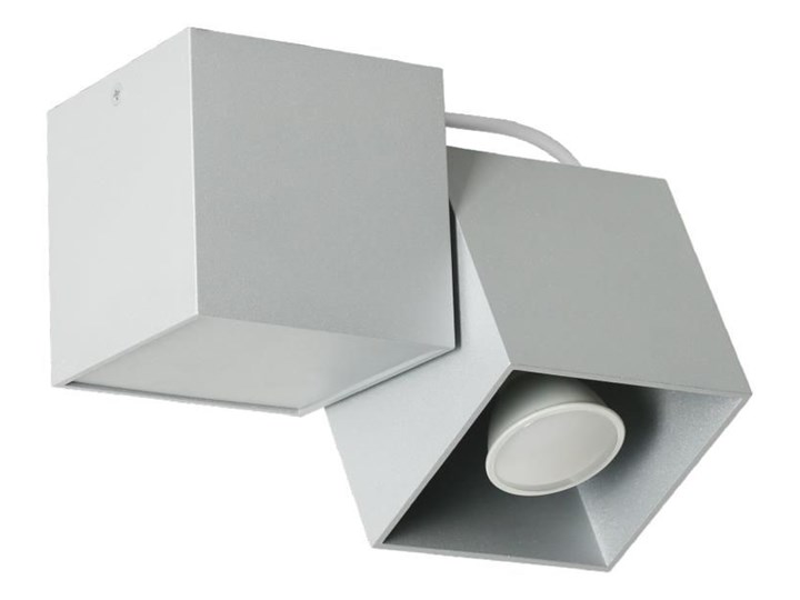 Metalowa lampa sufitowa E547-Krafi - popiel Kwadratowe Oprawa stropowa Kategoria Oprawy oświetleniowe