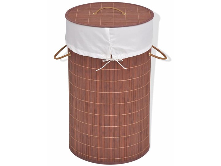 Pojemnik na pranie okrągły Lavandi 2X- brązowy Wiklina Kategoria
