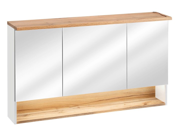 Szafka łazienkowa z lustrem Monako 4X - Biały Kategoria Szafki stojące Wysokość 70 cm Szafki Wiszące Szerokość 120 cm Kolor Beżowy