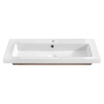 Prostokątna umywalka ceramiczna Vermona 100 CM - Biała